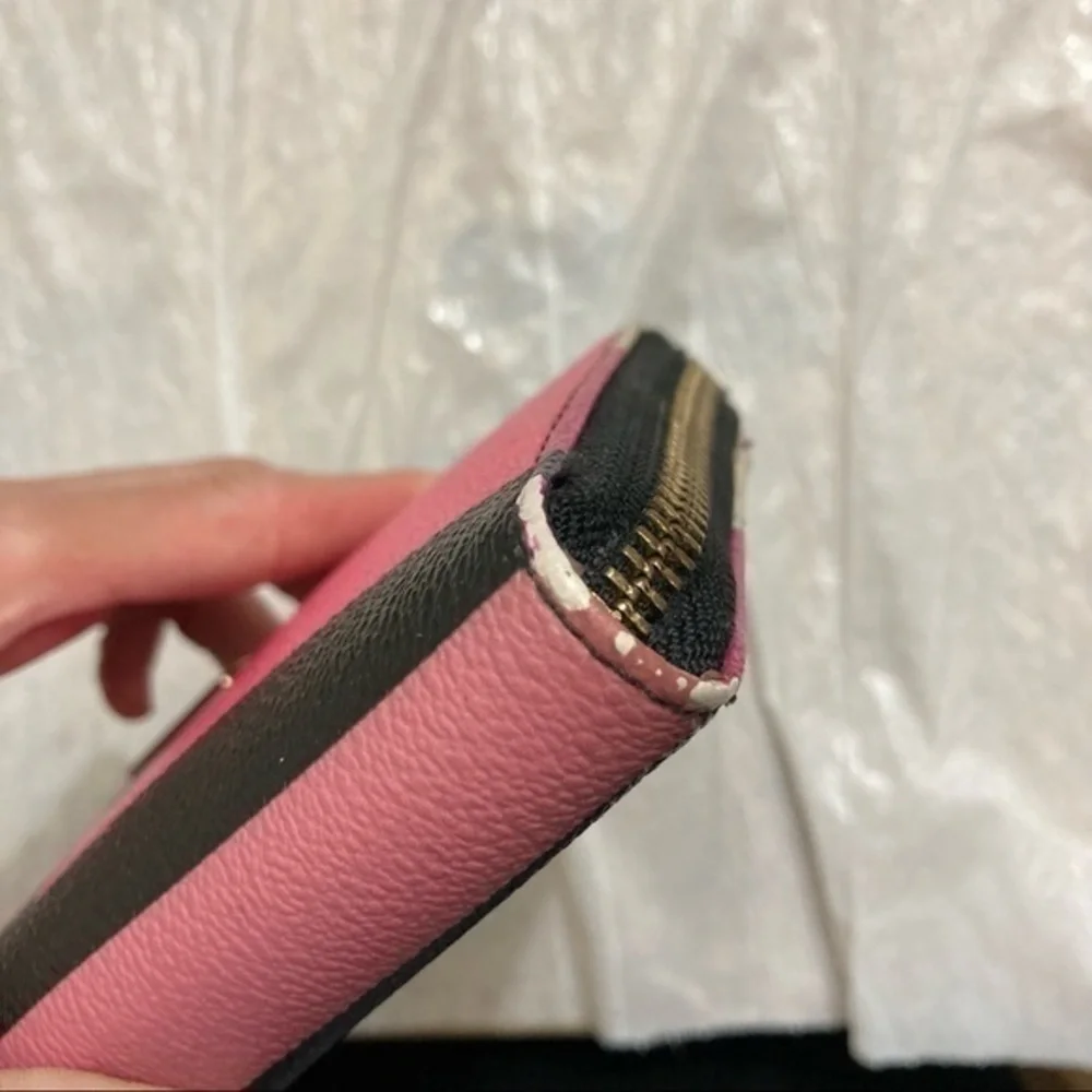 Kate spade multicolor pink colorblock clutch zipper wallet
